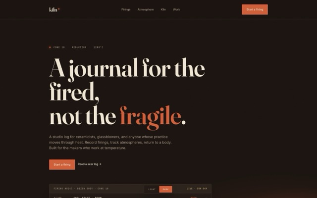 kiln landing page preview