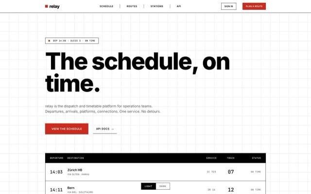 relay landing page preview