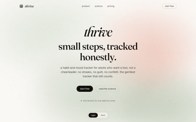 thrive landing page preview